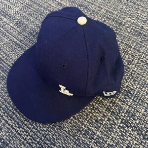 59fifty LA Dodgers Blue Cap with White LA and Baseball logo on back
